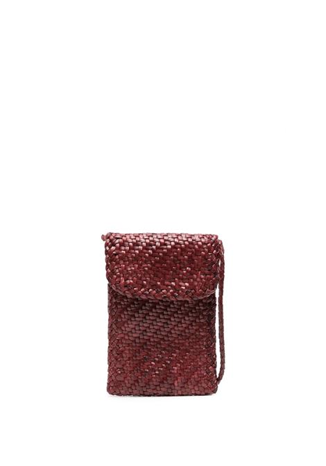 Bordeaux interwoven-design phone-case bag - DRAGON DIFFUSION women